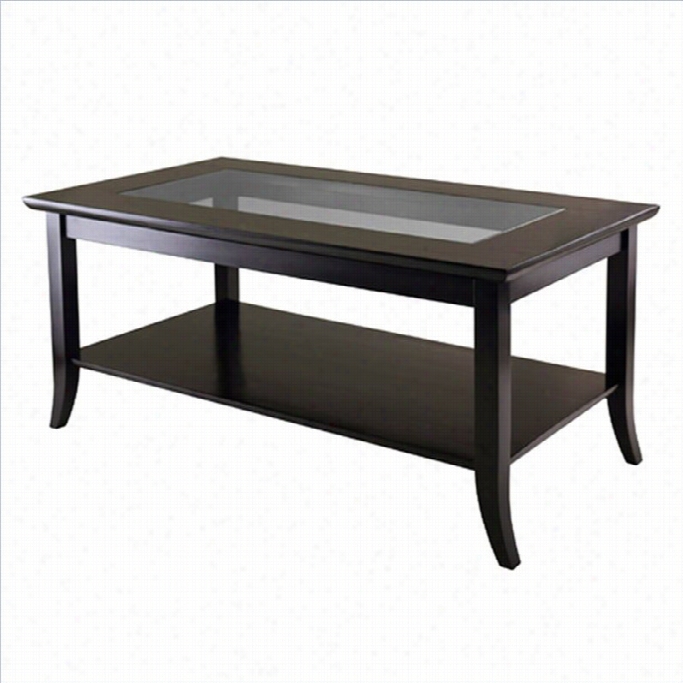 Winsome Ge Noa Rectangular Coffee Table In Dark Espresso