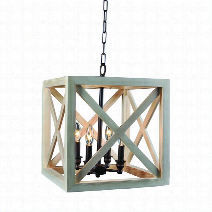 Yosemite Home Decor Tilden Lake 4 Lights Chandelier In L Ight Brown With Small Ox Hand Designed Lights