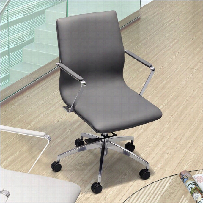 Zuo Herald Low Back Office Chair In Gray