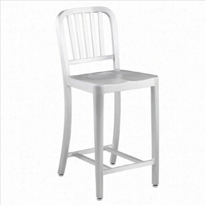 Aeon Furniture 24 Pearl Ounter Stoolin Aluminum