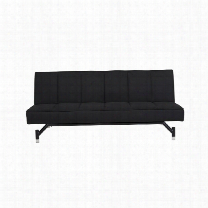 Ameriwood Parker Linen Convertible Sofa In Black