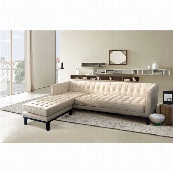 Armen Benefice Roxbury Reversible Sectional In Cream