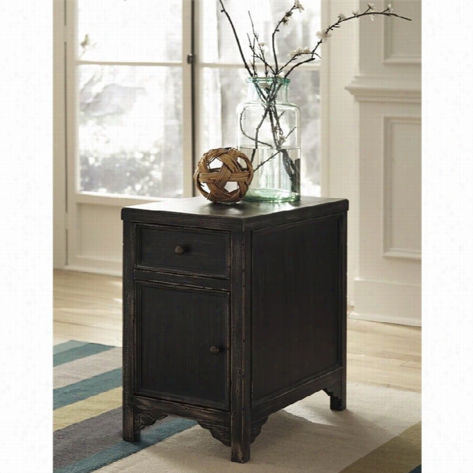 Ashley Gavelston Chair Side End Table In Black