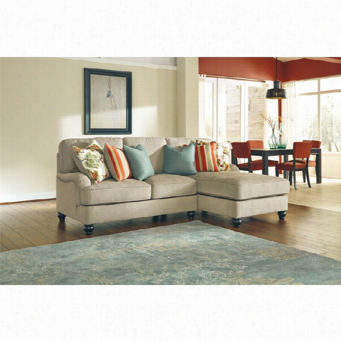 Ashley Kerridon Fabric Right Faciing 2 Piece Sectional  In Putty