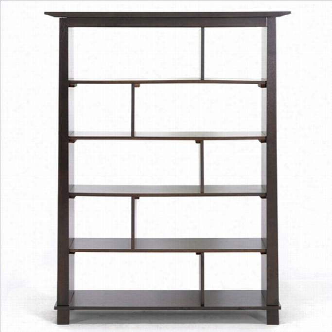 Baxton Studio Havana Tall Bookcase In Dark Brown