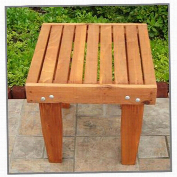 Bestt Erdwood Wood Summer Patio Side Table-mahogany