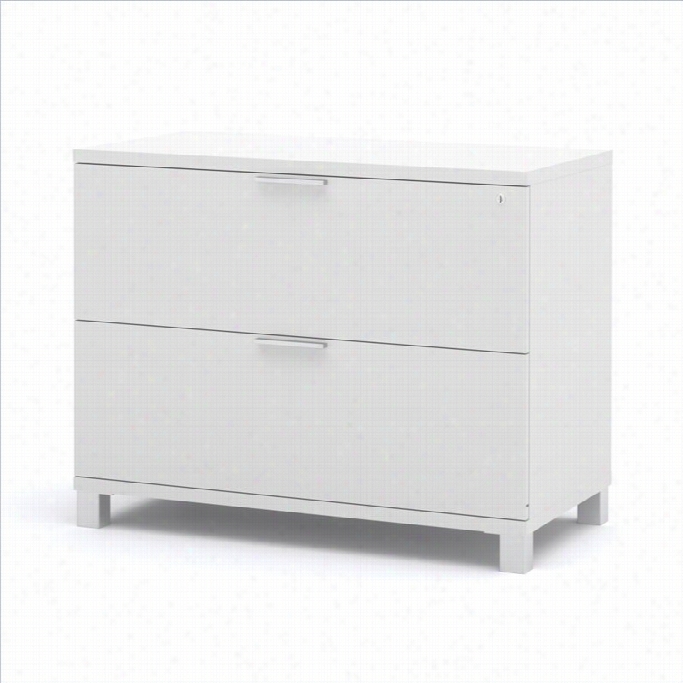 Brstar Pro-linea 2 Dawer Lateral Fkle Cabinet  In White - Assembled