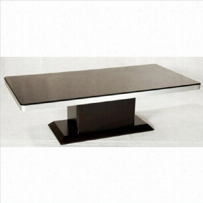 Chintaly Monique Cocktil Table In Black And Merlot