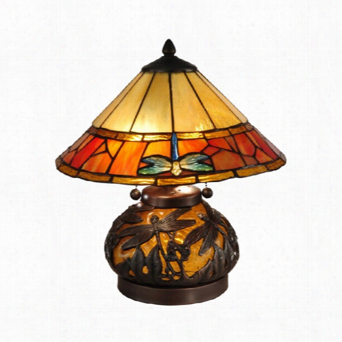 Dale Tifany Genoa Table Lamp Upon Night Light