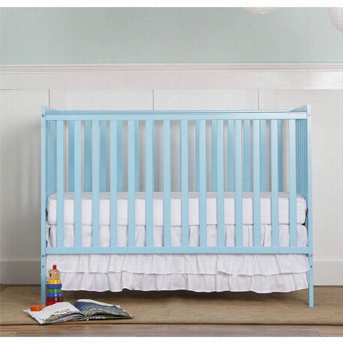 Dream On Me Synergy 5-in-1 Cojvettible Crib In Aqua Firmament