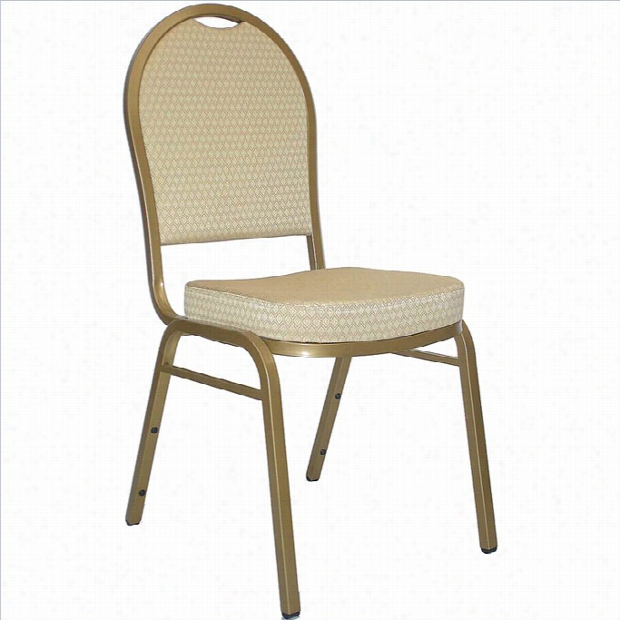 Flash Furniture Hercules Dome Back Banquet Tacking Chair In Beige