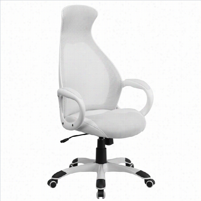Flash Furniture High  Back Exectuive Office Chair In White
