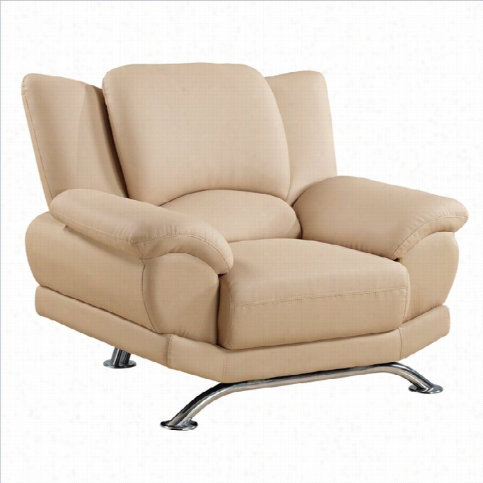 Global Furniture Usa 9908 Chair I Ncappuccino With Chrome Legs