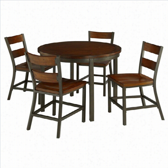Home Styles Cabin Creek 5 Pieces Dining Set In Multi-step Chsetnuy