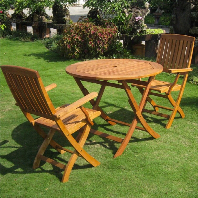 Intermatkonal Caravan Tahiti Bala U3 Pc Patio  Bistro Set In Natural