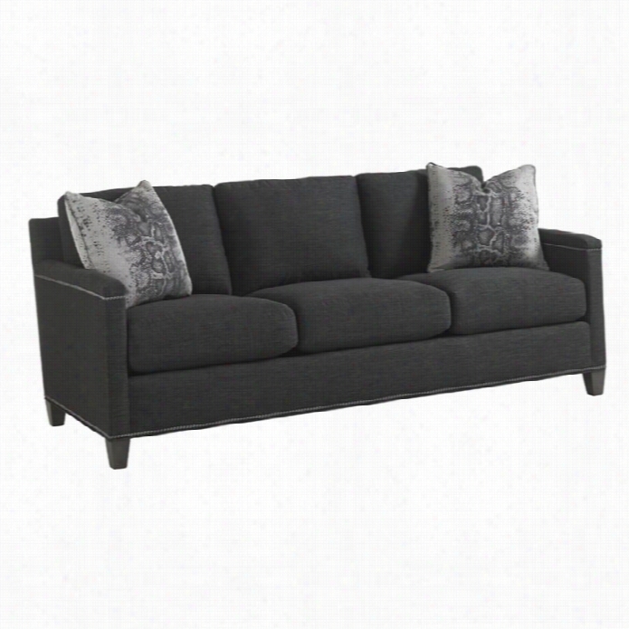 Lexington Carrera Sttrada Fabric Sofa In Dark Grray With 2 Pillows