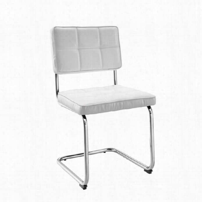 Linon Breer Plsub Back Din Ing Chair In White (set Of 2)