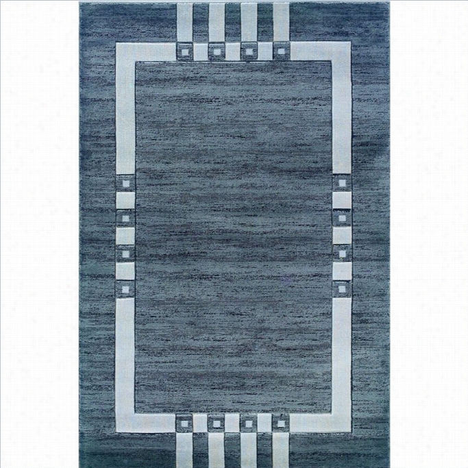 Linon Rugs Milan Rectangular Area Rug In Black And Ivory-1'11 X 2'10