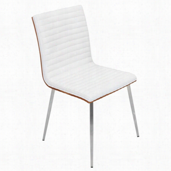 Lumisohrce Mason Dining Chair In White And Walnut