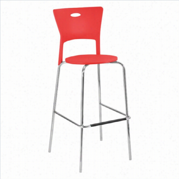 Lumisource Mimi 23.5-32 Bar Stool In Red