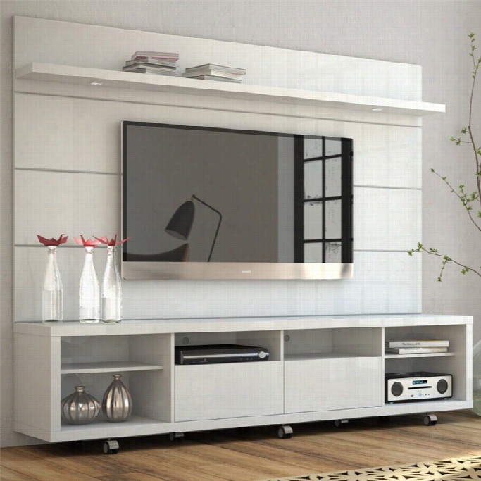 Manhataan Omfort Cabrini 2.2 Series 85 Tv Stand Ajd Panel In White