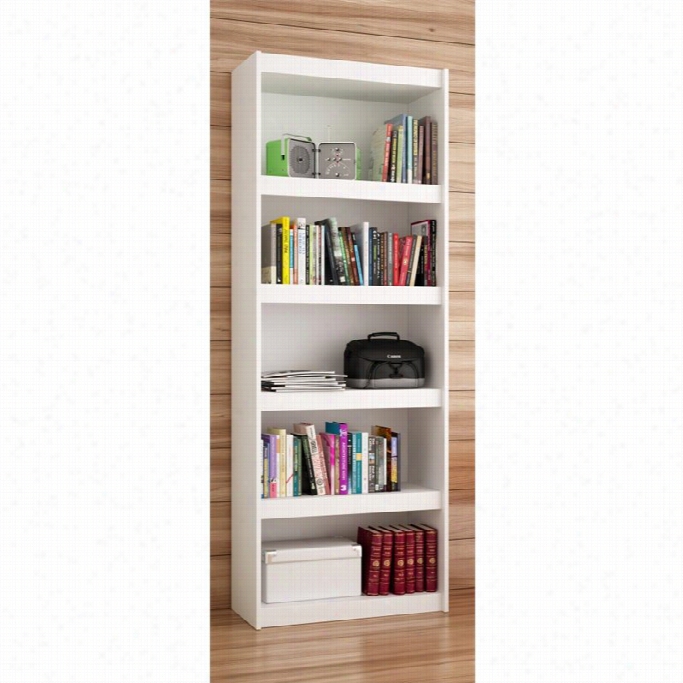 Mahattan Comfort Parana 3.0 Series 5 Shelf Bookcase In White