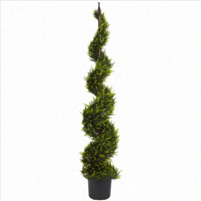 Nearly Natural 5' Cypress Spiral Tree In Green