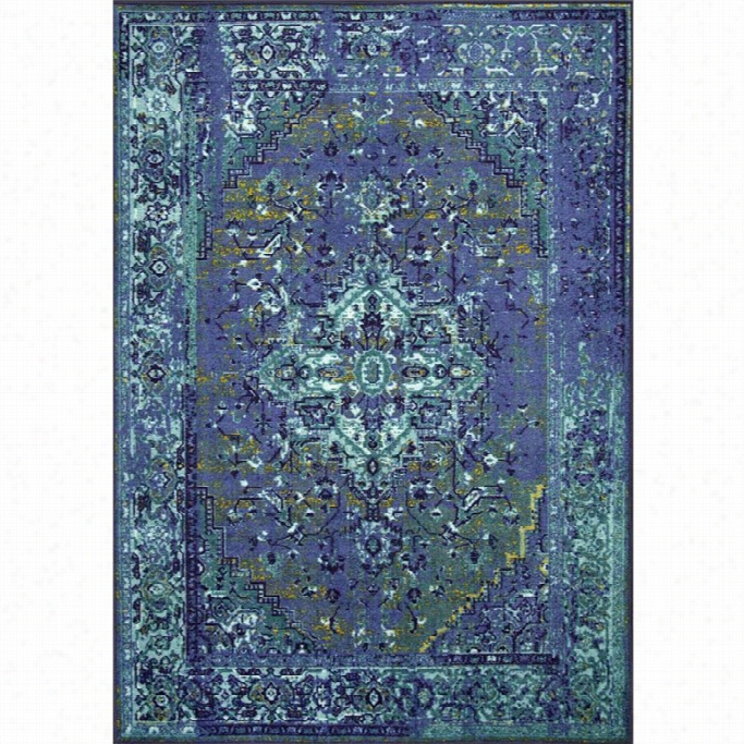 Nuloom 9' X 12' Vintage Reiko Rug In Blue