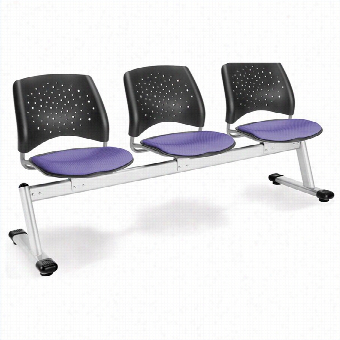 Ofm Star 3 Beam  Seating With Se Ats In Lavender