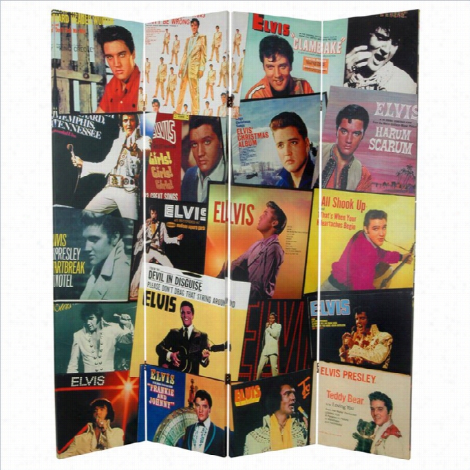 Oriental Elvis Presley Lbum Covers Room Divider