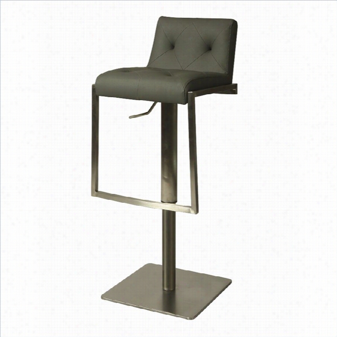 Pastel Furniture Adijon 23.5-33.25 Adjustzble Bar Stool In Gray