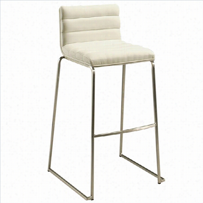 Passtel Furnituer Dominica 26.5 Counter Tribunal Stool In Ivory