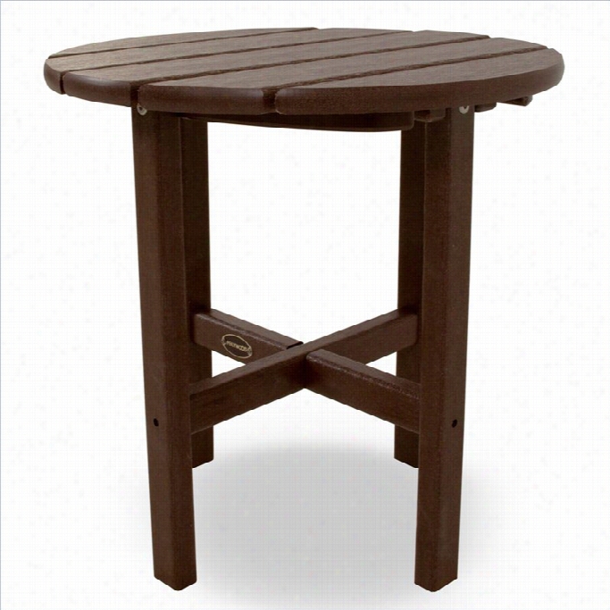 Polywood Round 18 Inch Indirect Table In Mahog Any