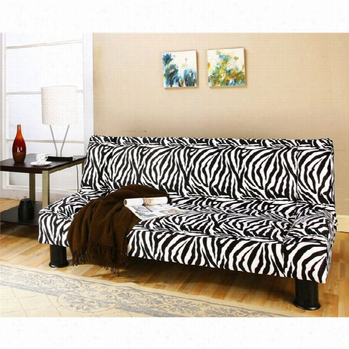 Primo International Deejay Maple Convertible Sofa In Zebra