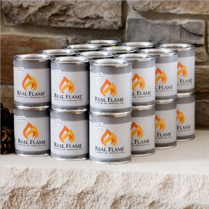 Real Flame 24 Pack Of 13 Oz Gel Fuel Cans For Fireplace