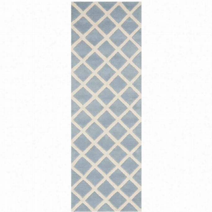 Safavieh  Cnatham Blue Contemporary Rug - 2'3 X 9'