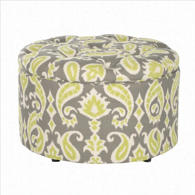 Safavieh Tanisha Shoe Ottoman In Green And Gray