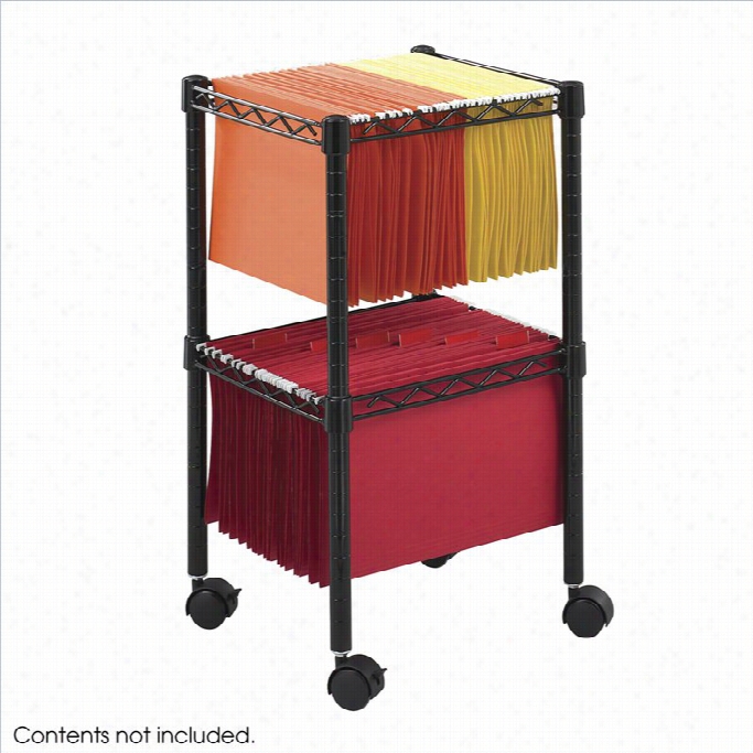 Safco 2-tier Ckmpact File Cart In Black