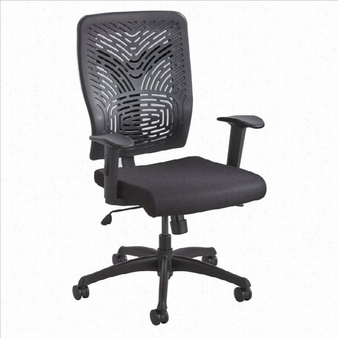 Safco Voice Series Taek Office Chair Plastic Back In Bllack