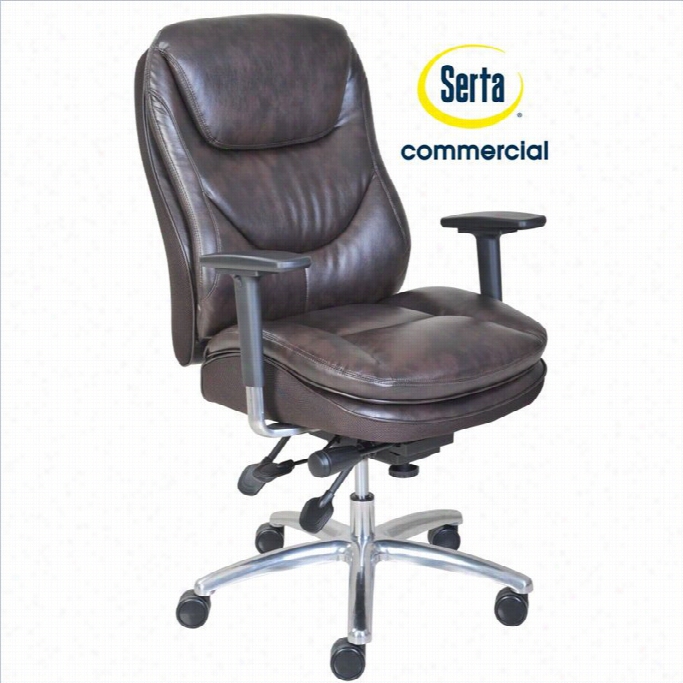 Serta At Home Samrt Layers Co Mmercial Series 600 Task Office Chair In Brown