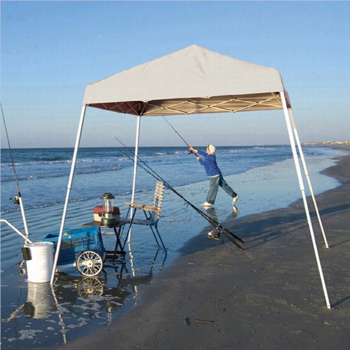 Shelterlogic 8'x8' Sport Pop-up Canopy Slant Leg With Cover In White