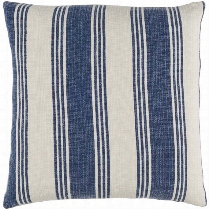 Surya Ancho Bay Poly Fll 20 Square Pillow In Navy