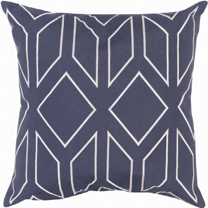 Surya Skyline Poly Full 20 Square Pillow In Blue And Gray