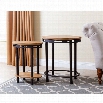 Abbyson Living Tolstoy 2 Piece Nesting Table in Natural