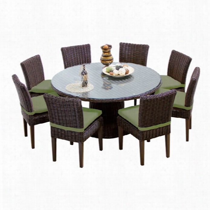 Tkc Venicce 60 9 Piece Wicker Ptaio Dining Set In Clantro