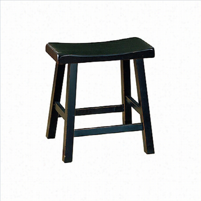 Trent Home Saddleback 18 Bar Stool In Lback (set Of 2)