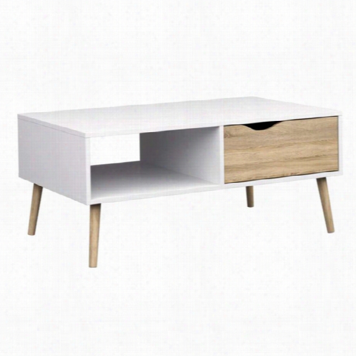 Tvilum Idana Coffee Table In White Oak