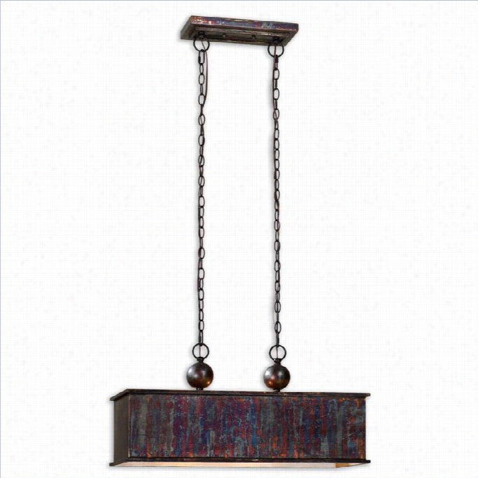 Uttermost Albiano Rectangle 2 Light Pendant  In Oxidized Bronze