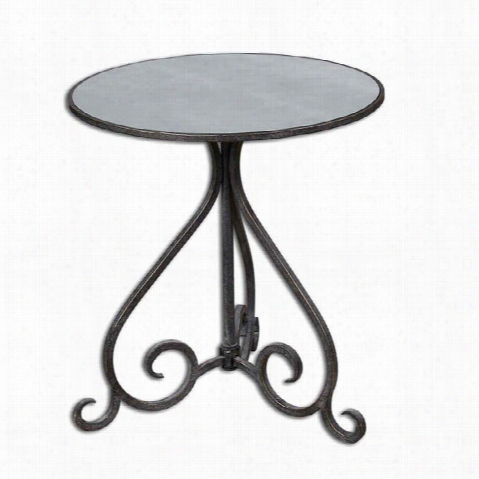 Uttermost Poloa Mirrored Stress  Table