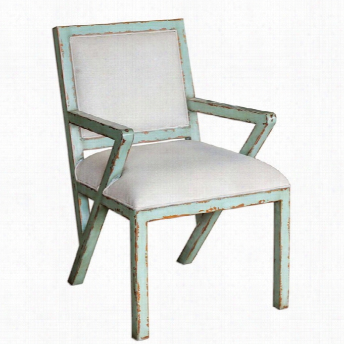 Uttermost Zenia Swaglass Green Armchair